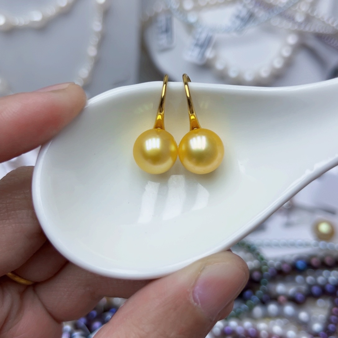 淡水珍珠耳饰银S925镶嵌