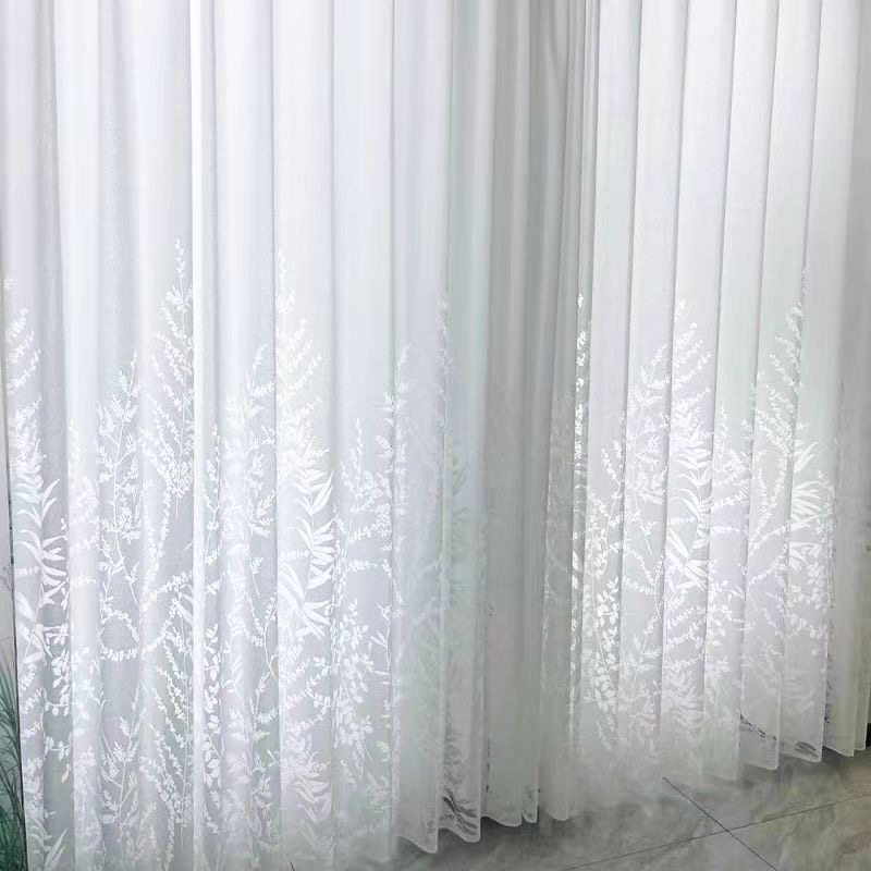 香草花纱 高端纱 白色