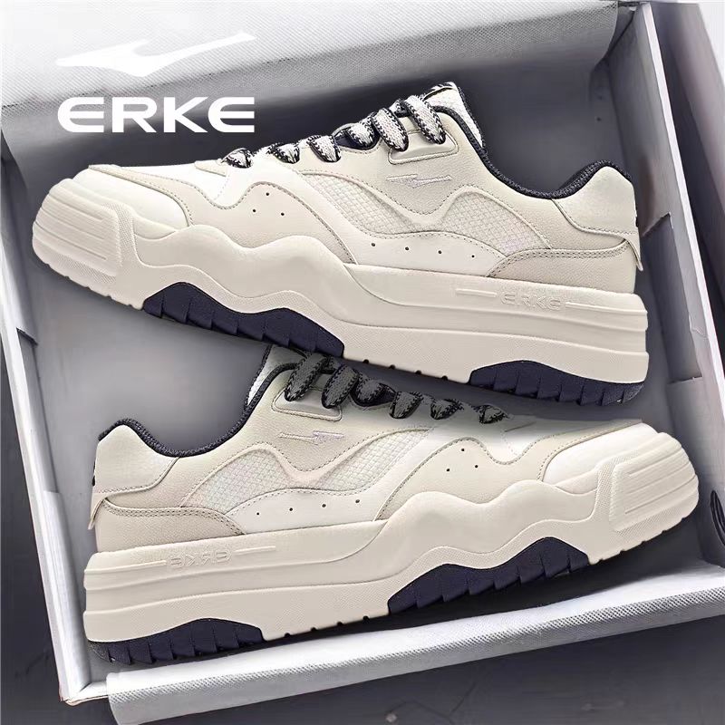 悠然丨鸿星尔克秋季百搭板鞋2025情侣厚底时尚运动休闲鞋旅游鞋