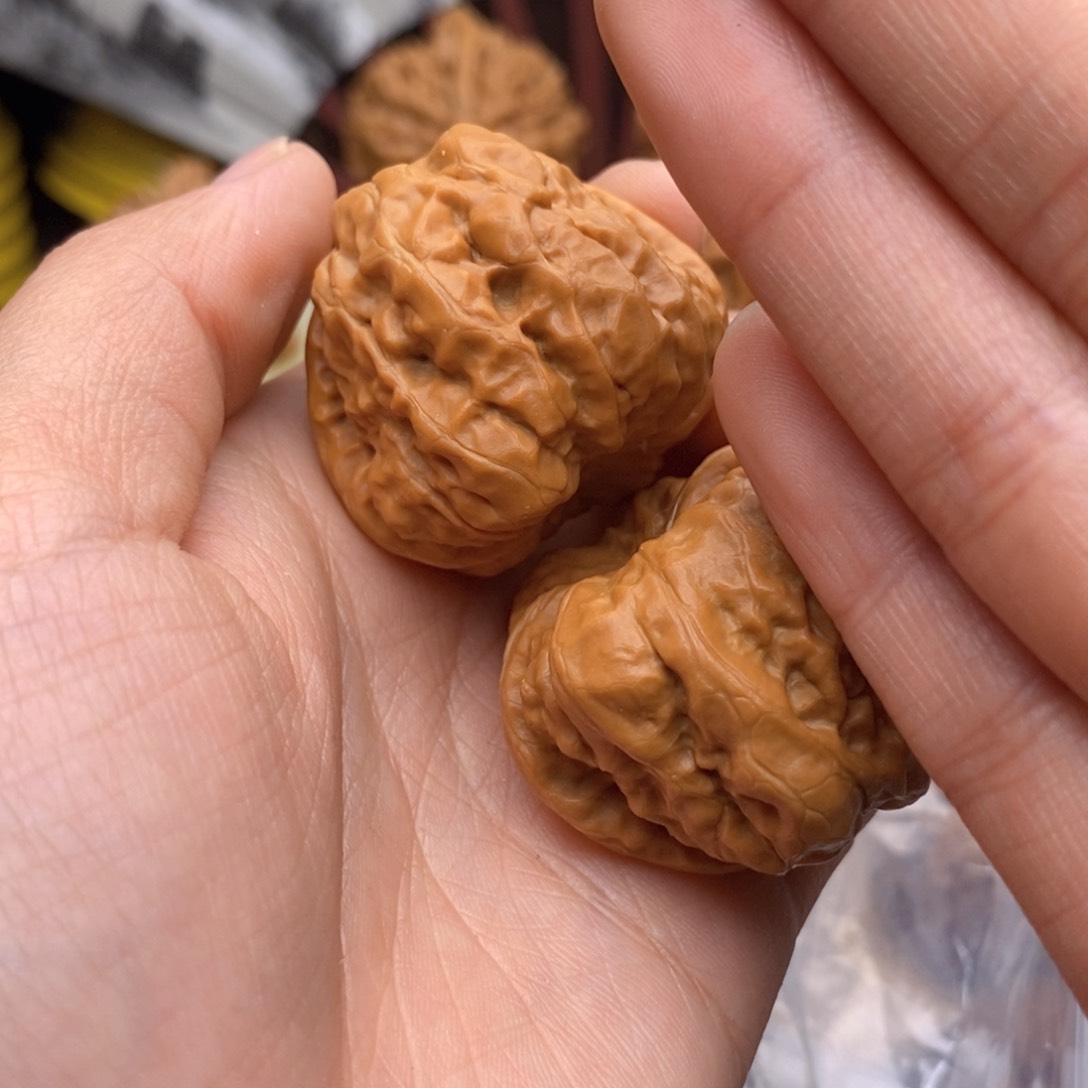 文玩核桃把件37➕38蛙打底