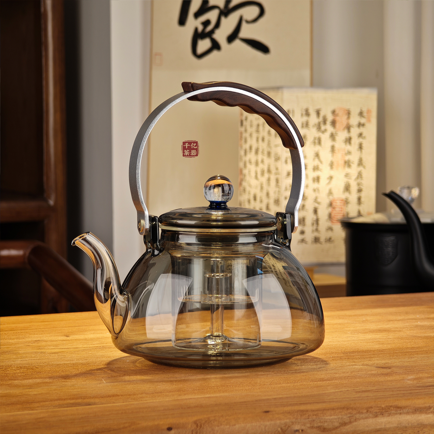 清仓（1单壶）半月蒸煮钢提梁壶