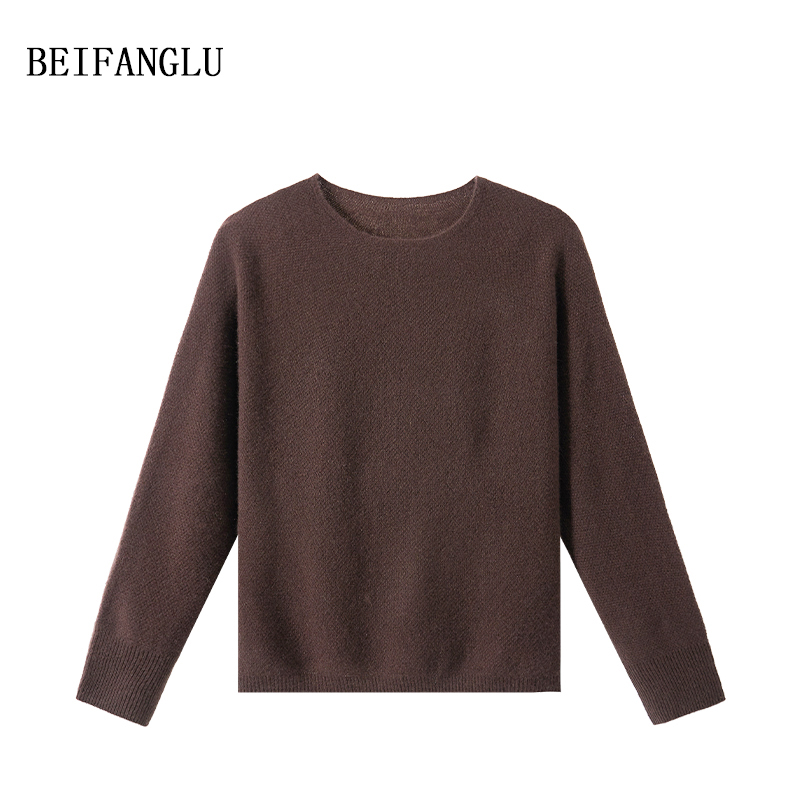 北方鹿【MORO系列100%山羊绒】无缝一体肌理感针织羊绒衫女M96D3904