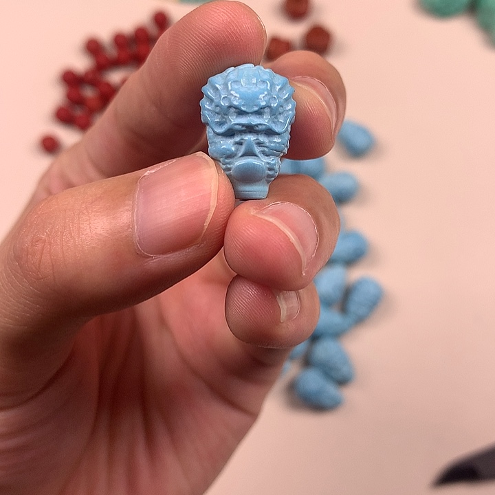 南红玛瑙合金珠宝半成品龙三通