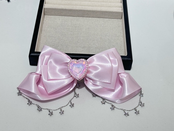 62-1超闪粉粉蝴蝶结发夹