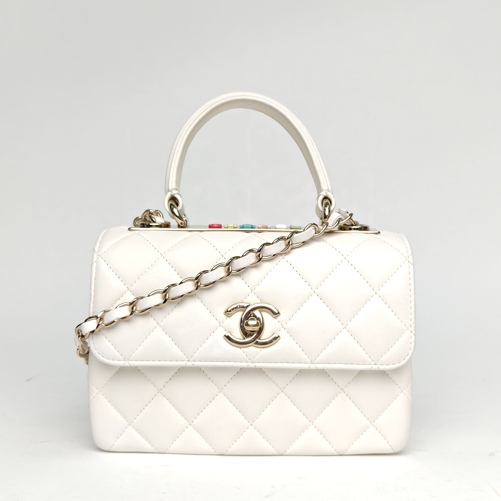 95新 Chanel/香奈儿 【娇皮革S芯片Trendy CC手提风琴包20 927374