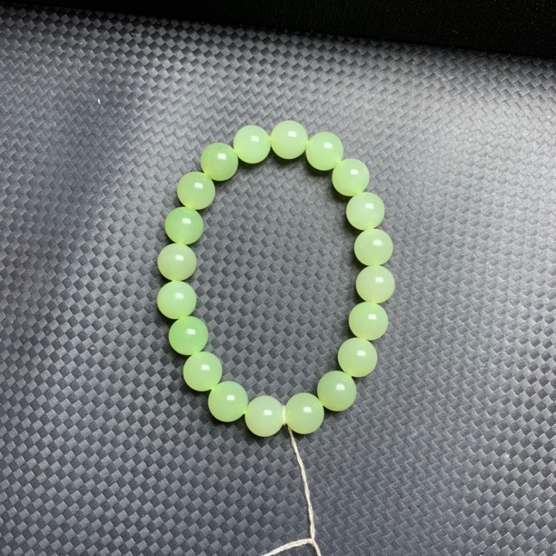 和田玉翠青卡10手串