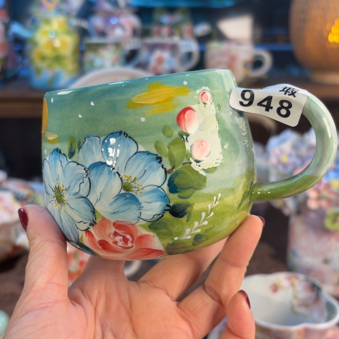 景德镇手绘高温釉下彩陶瓷茶具