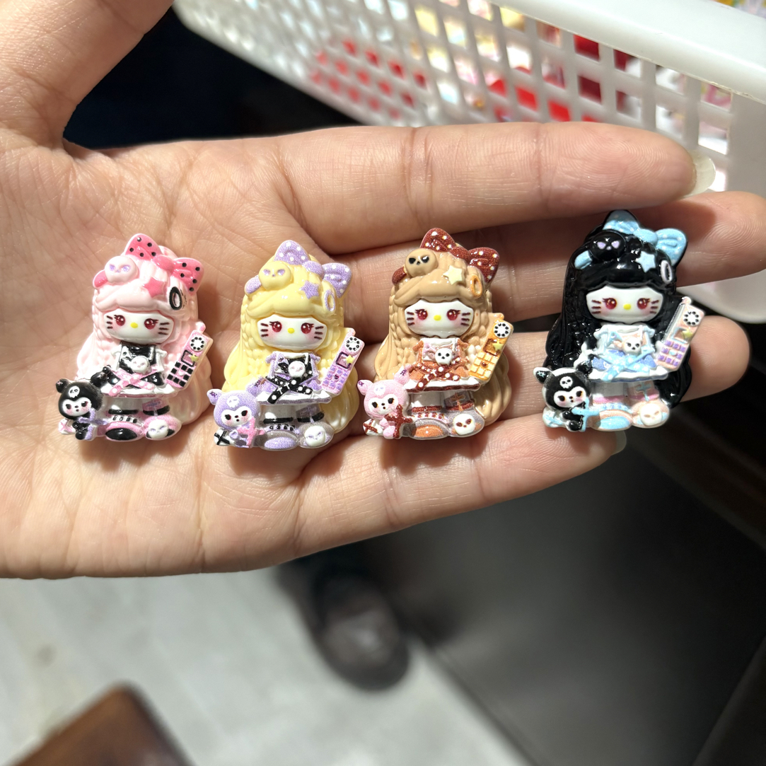 小和尚定制【库洛米KT】半立体树脂DIY饰品配件