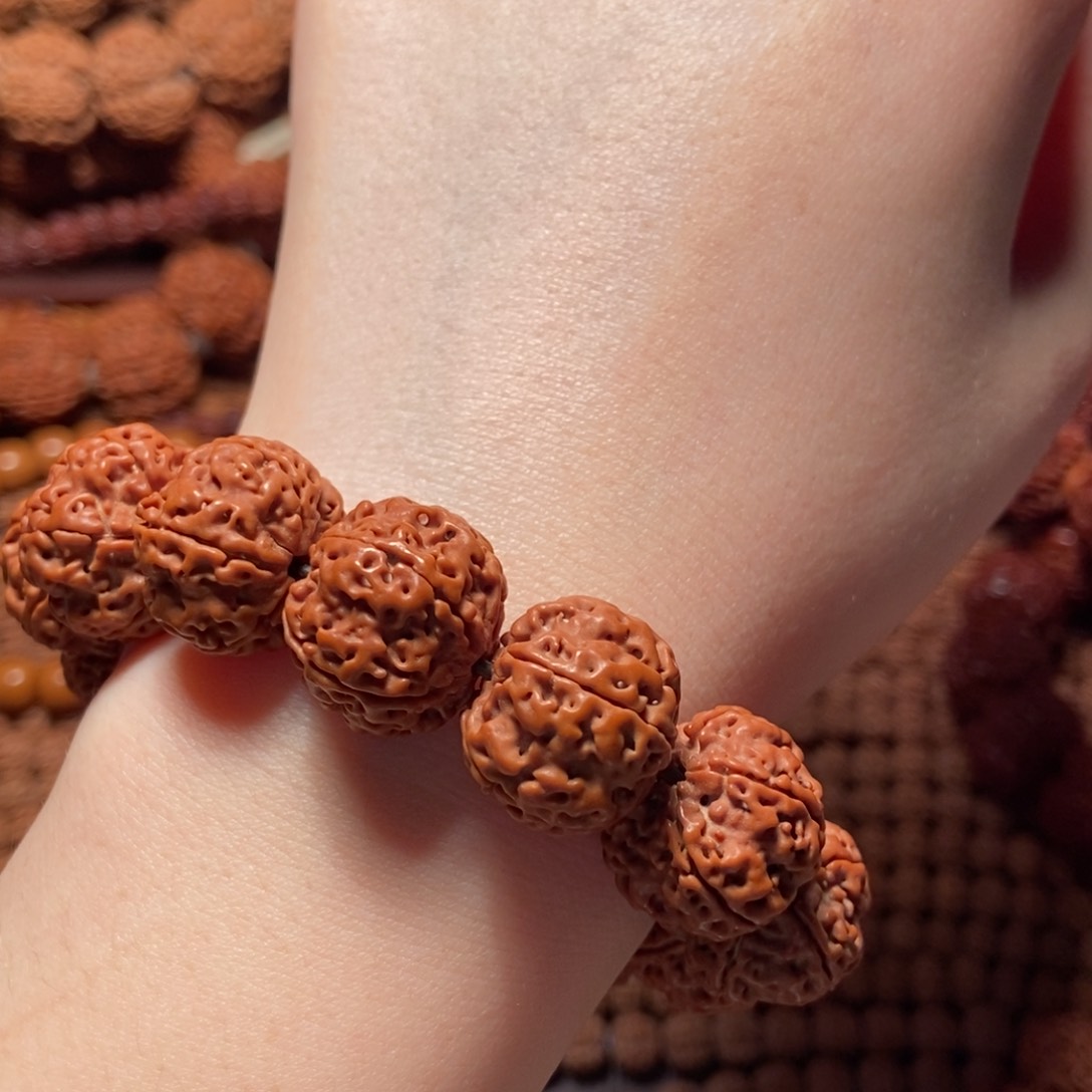 金刚菩提手串五瓣18原生态双龙234