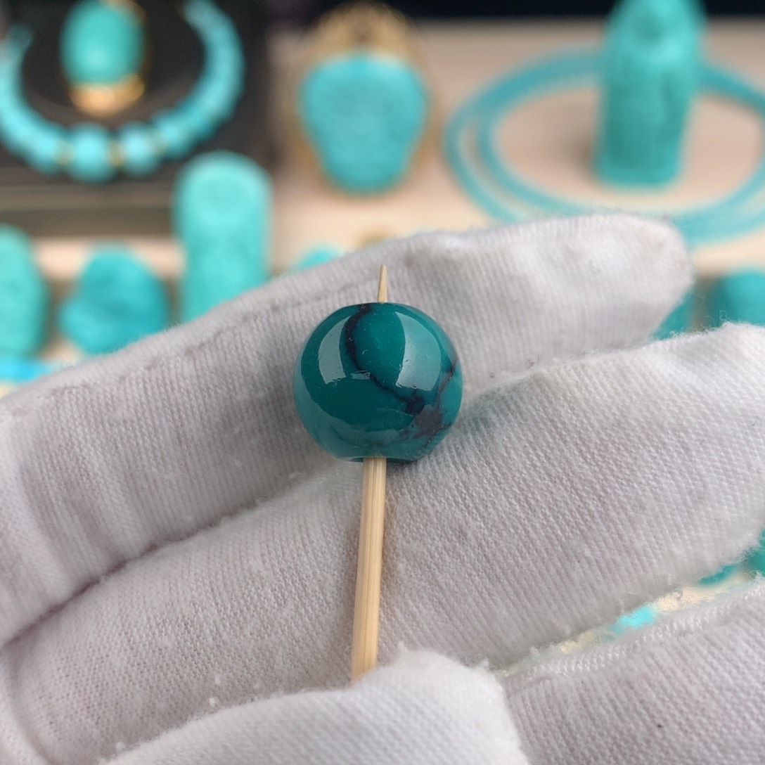 【闪购商品】绿松石苹果珠卡12.7未镶嵌