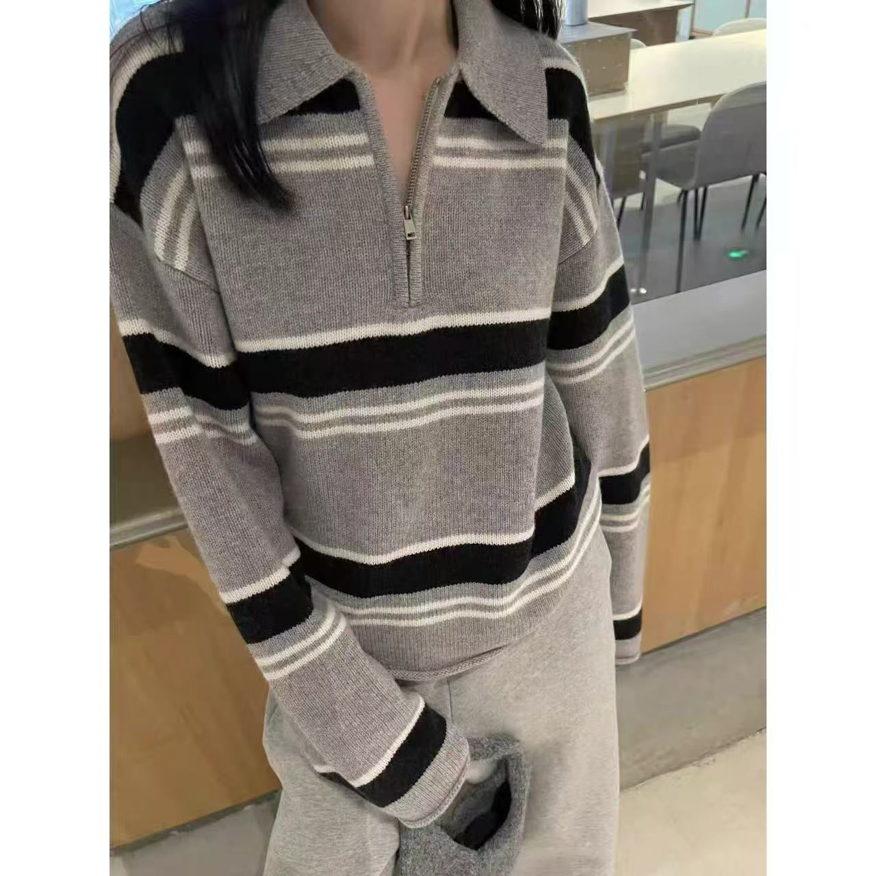 现货原创设计师品牌毛衣6867