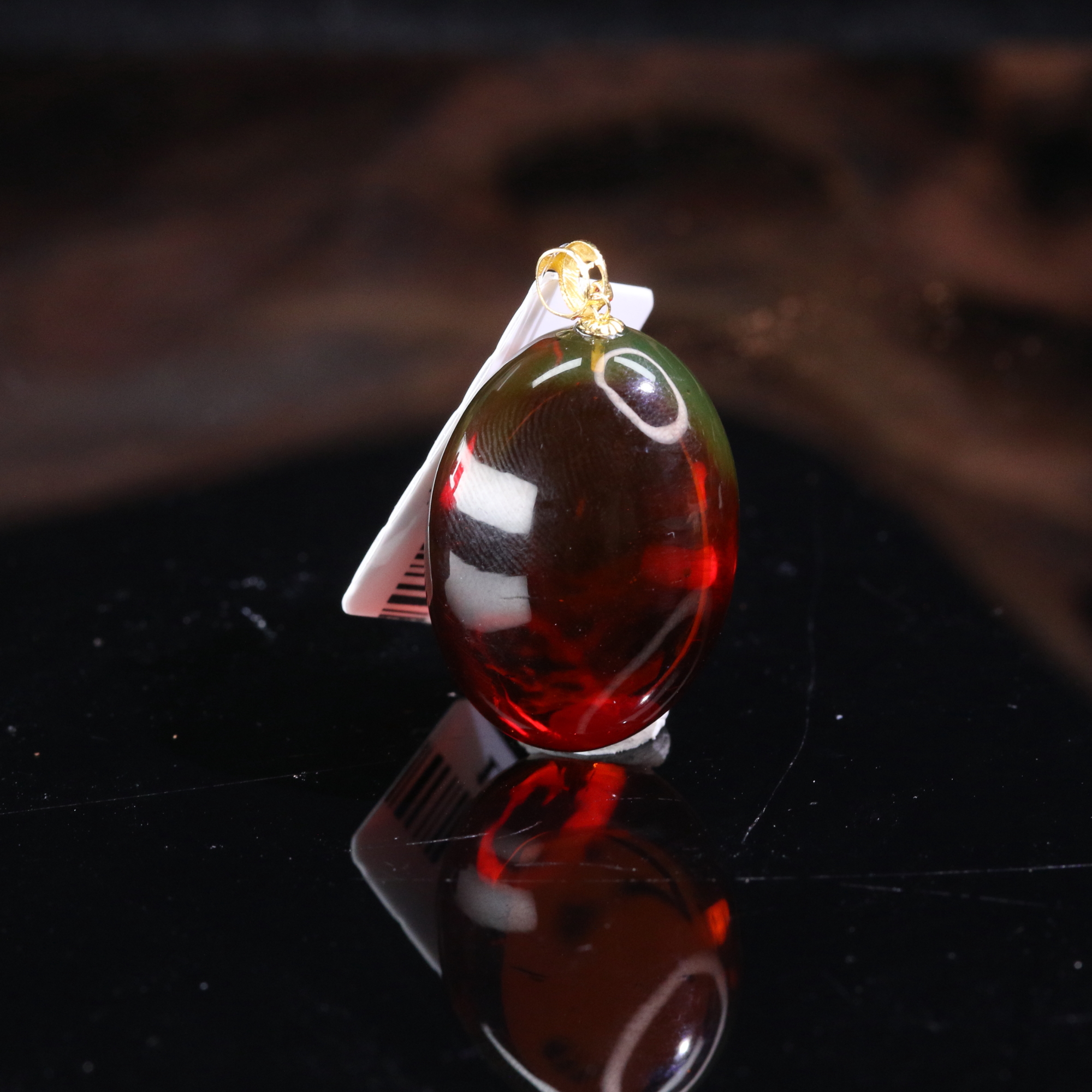 9琥珀18K吊坠/500642北京中保拍卖