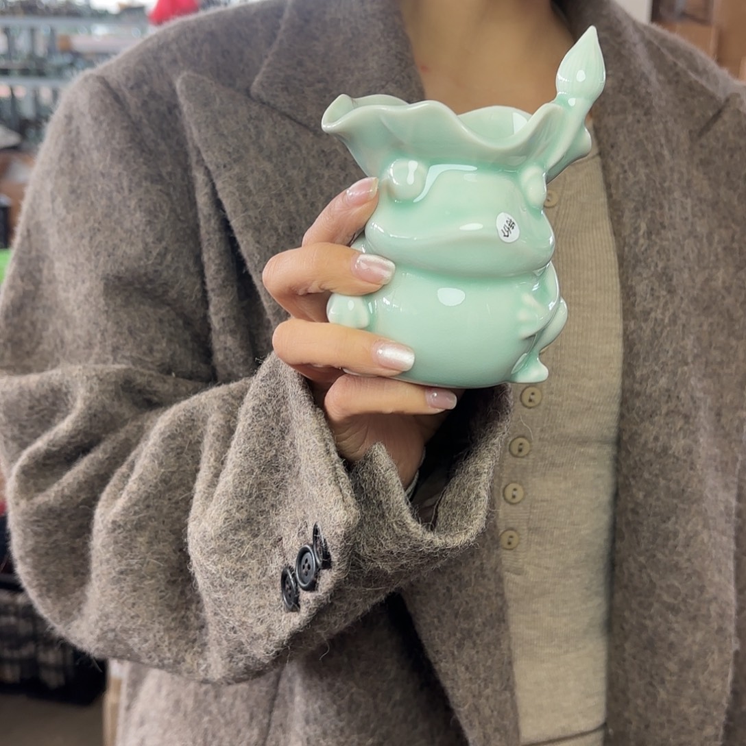 龙泉云间青瓷小米茶器