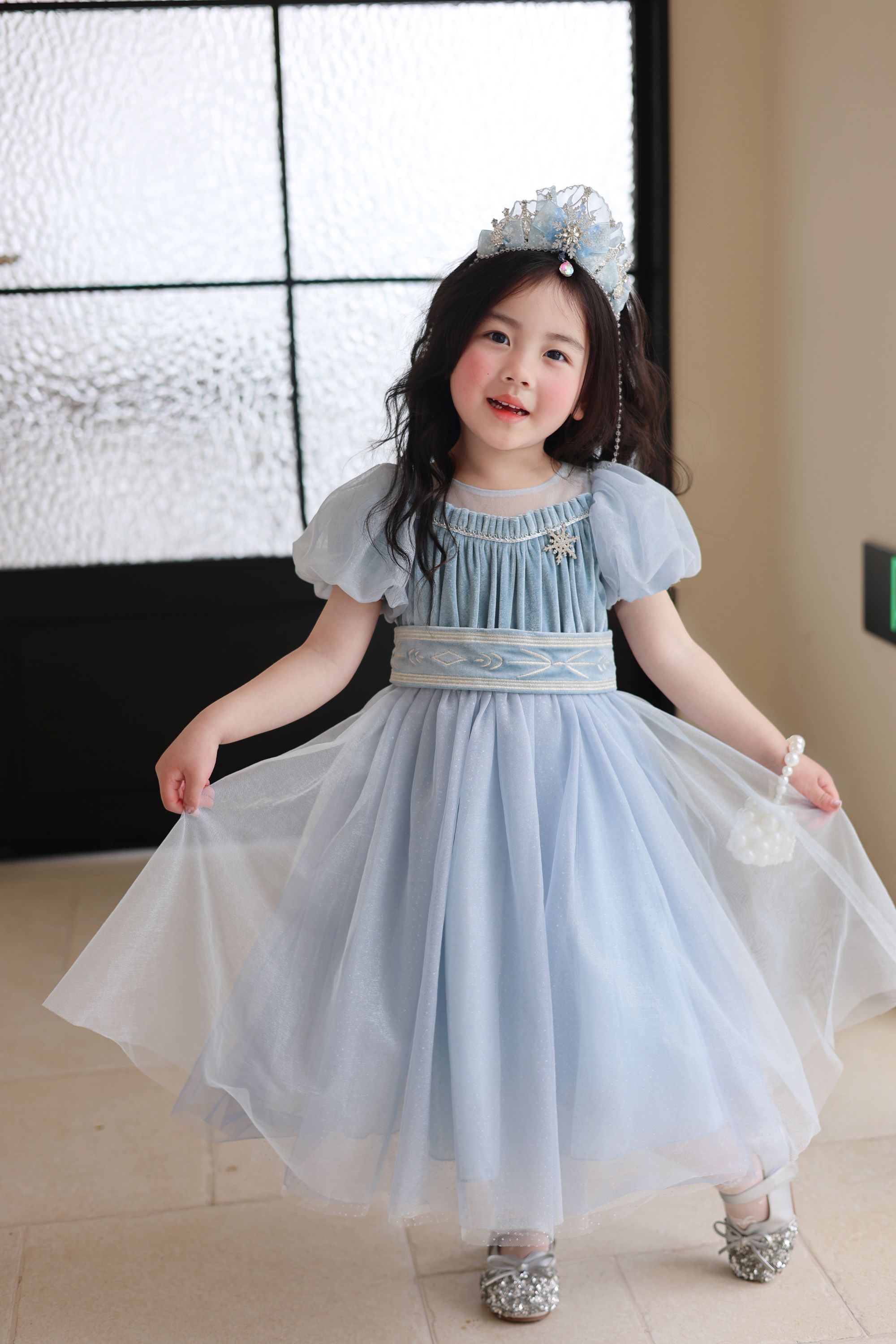 （现货）爱莎公主裙女冰雪奇缘艾莎艾沙礼服爱沙新款衣服夏款连衣裙