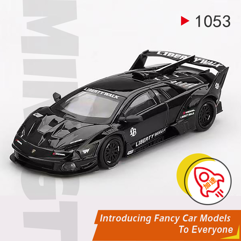 MINIGT 1:64兰博基尼LBWK蝙蝠murcielago gt evo黑色合金车模1053