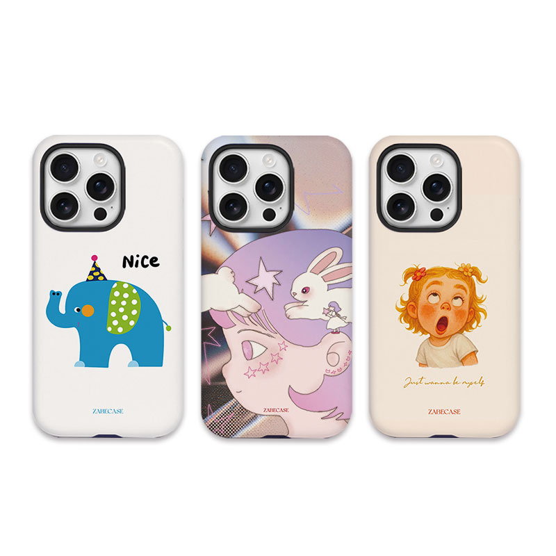 韩国进口韩菲二合一兔兔女孩适用iPhone17promax苹果手机壳16/15