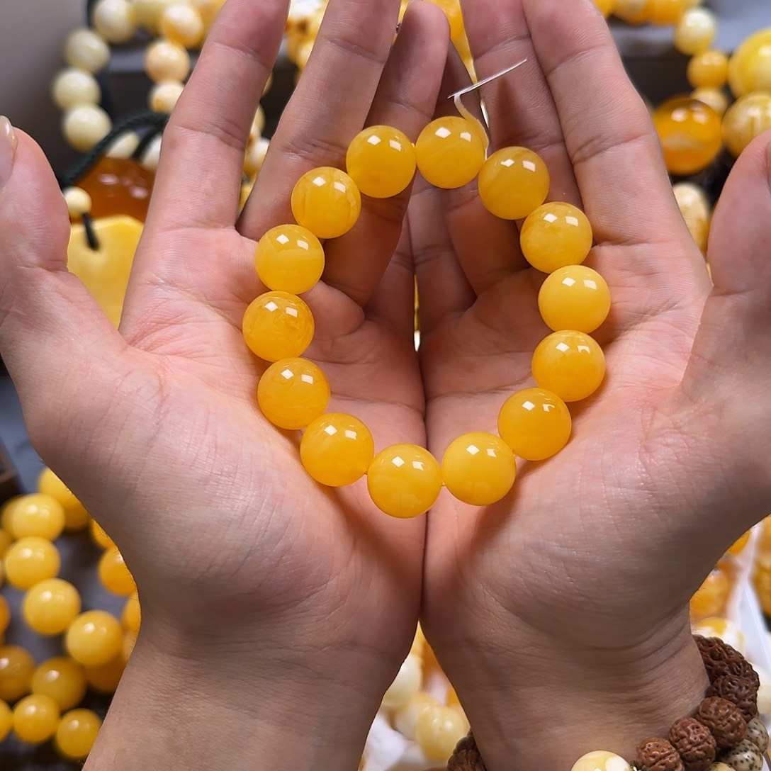 琥珀珠宝奇石未镶嵌16mm