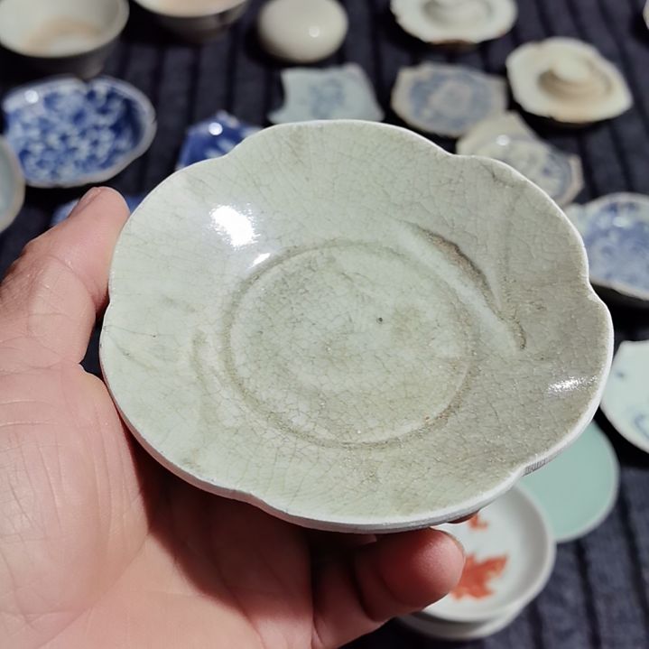 瓷片青花影青杯垫标夲