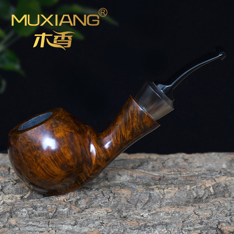 MUXIANG/木香石楠木烟斗手工实木小龙爪蛋斗传统老式过滤烟具