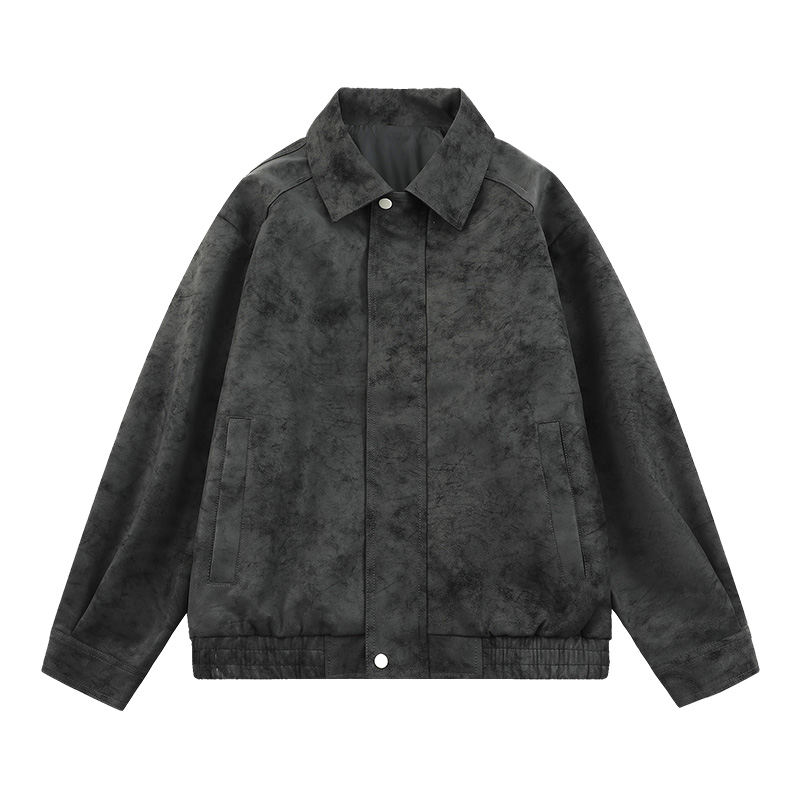 宽松休闲工装座山雕支持二开秋冬美式复古加绒加厚皮棉衣服男