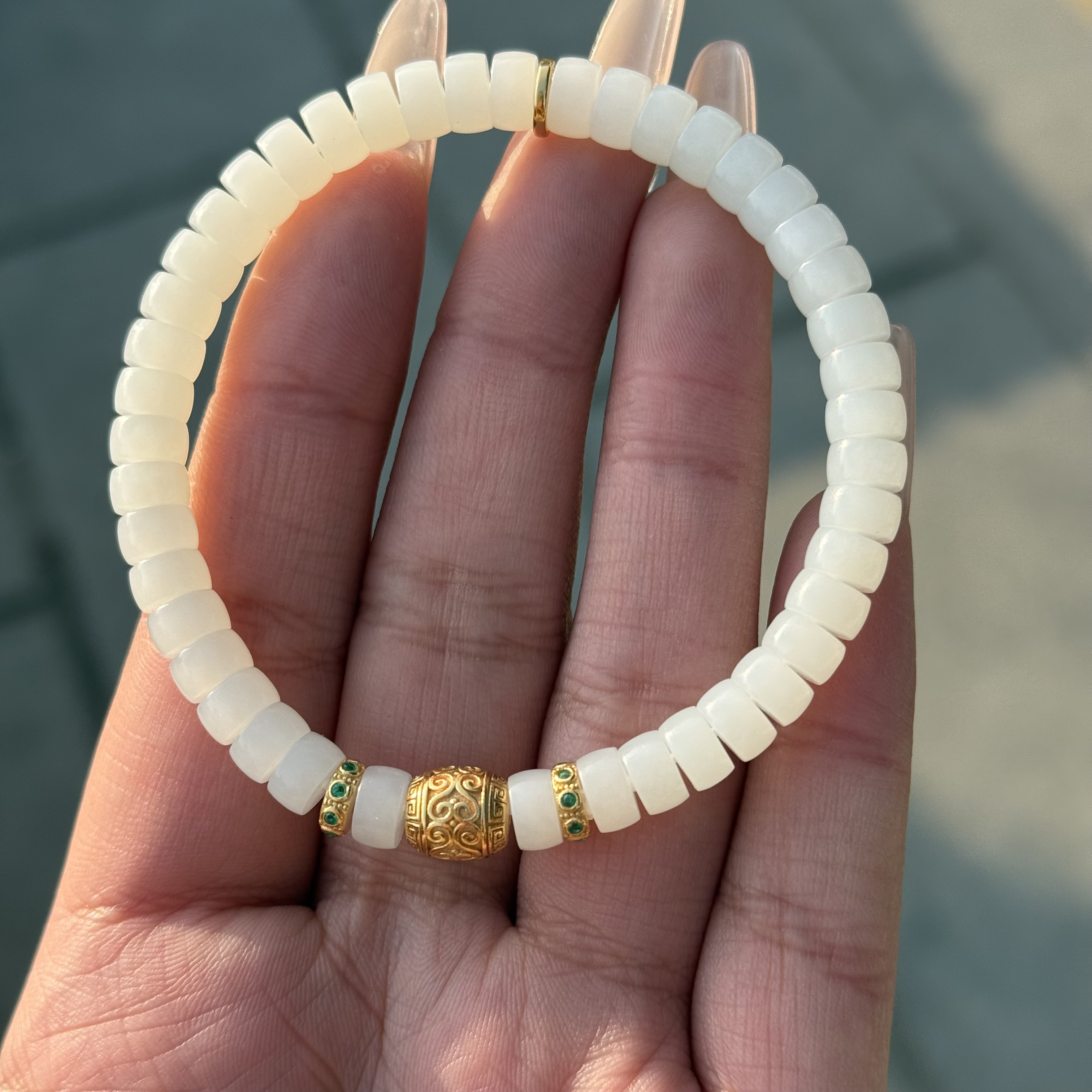 和田玉颈饰未镶嵌俄料白玉药片设计款豹哥 拍一发一