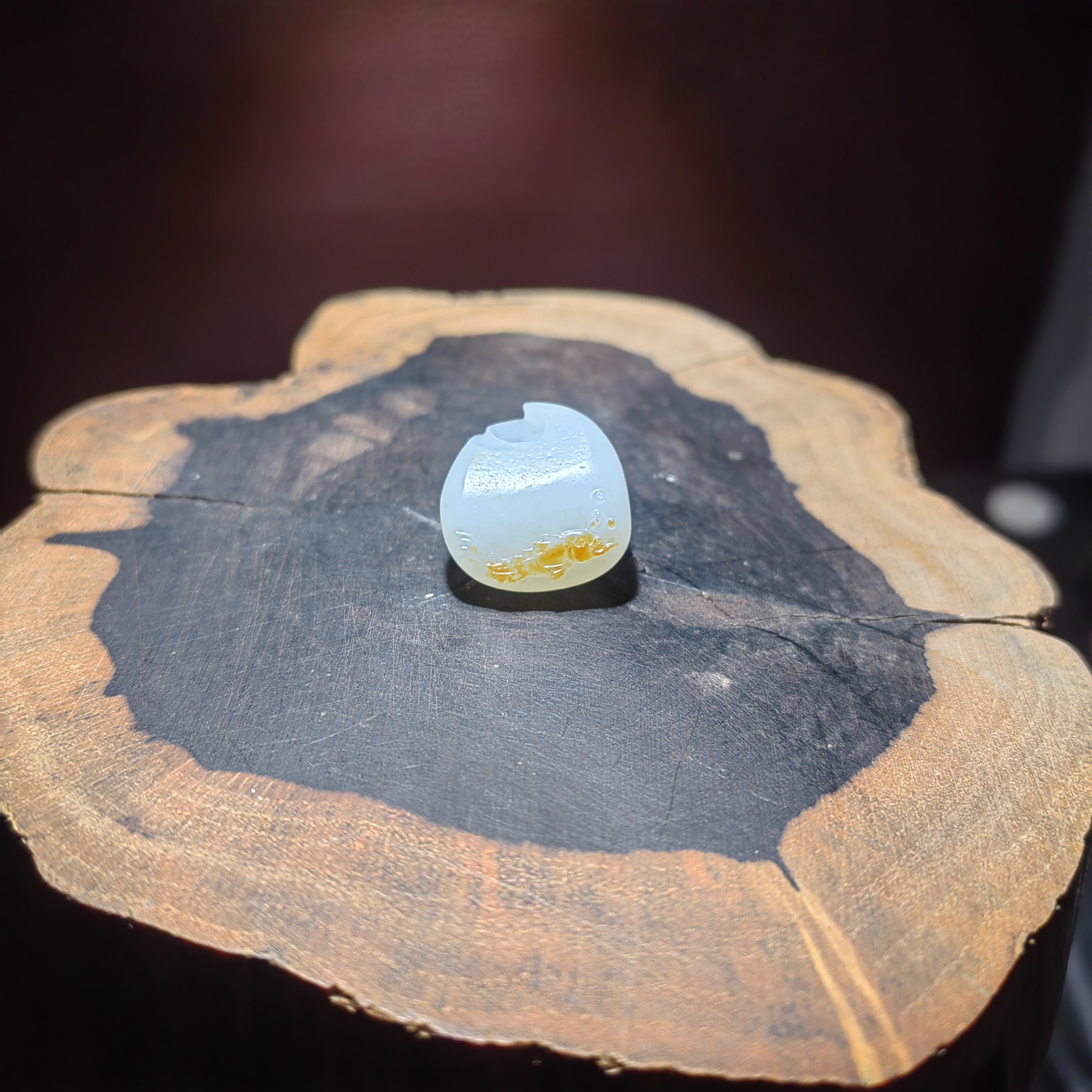 年年有鱼玉项链皮色艳丽精品高质量