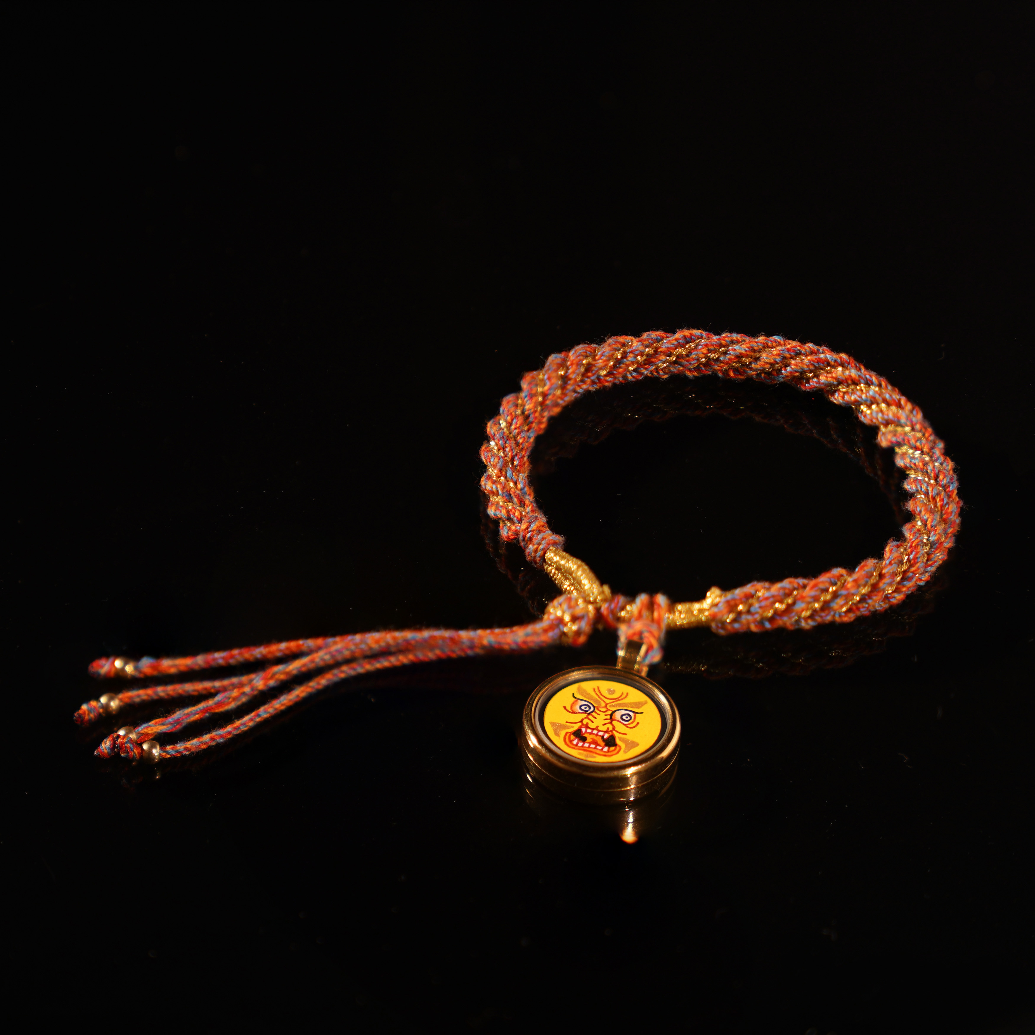 【吉祥礼】纯手绘黄c唐卡手绳