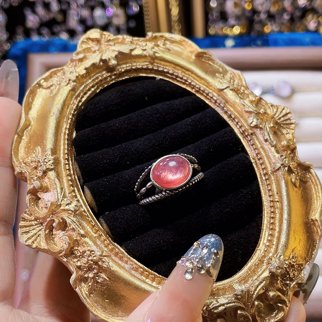 暗***i925银粉锂云母戒指