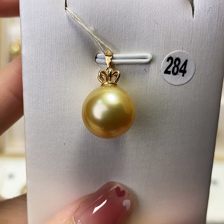 海水珍珠吊坠(不含链)18K金镶嵌