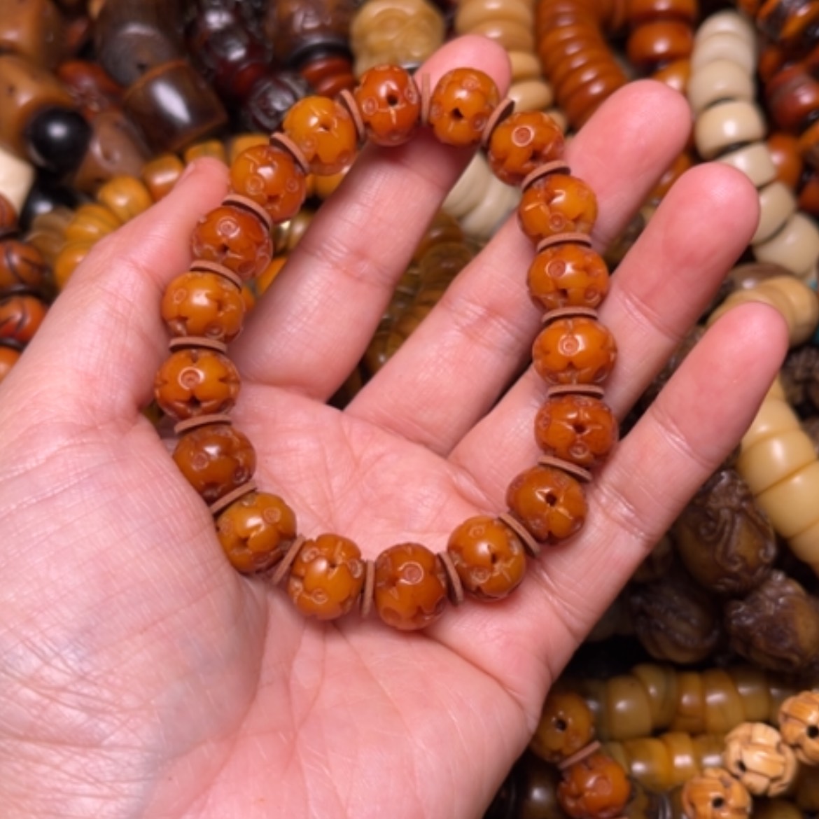 【闪购商品】牛骨手串/手链牛骨路路通12×18颗