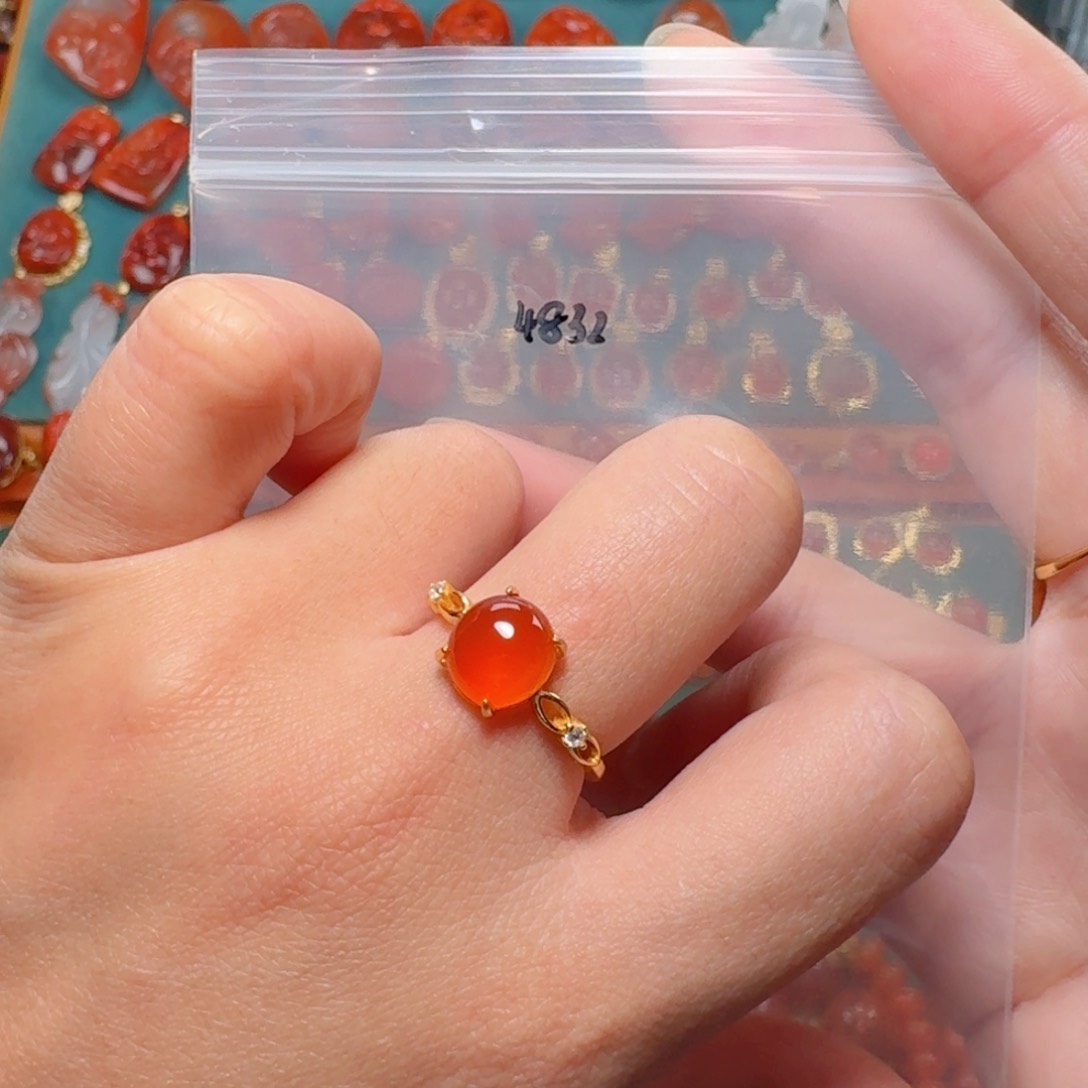 南红玛瑙南红银S925镶嵌