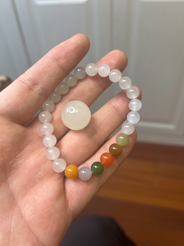 和田玉手串➕18单珠