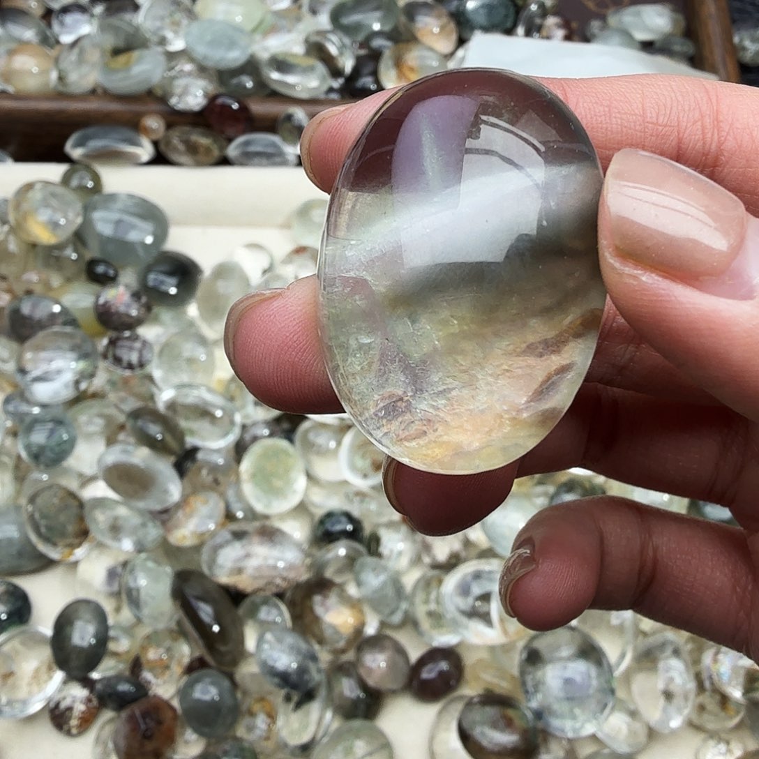 叶***子水晶珠宝半成品未镶嵌