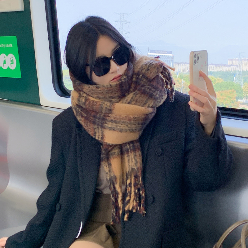 围巾女秋冬2024新款韩版通勤百搭加厚保暖学生围脖新年礼物送女友
