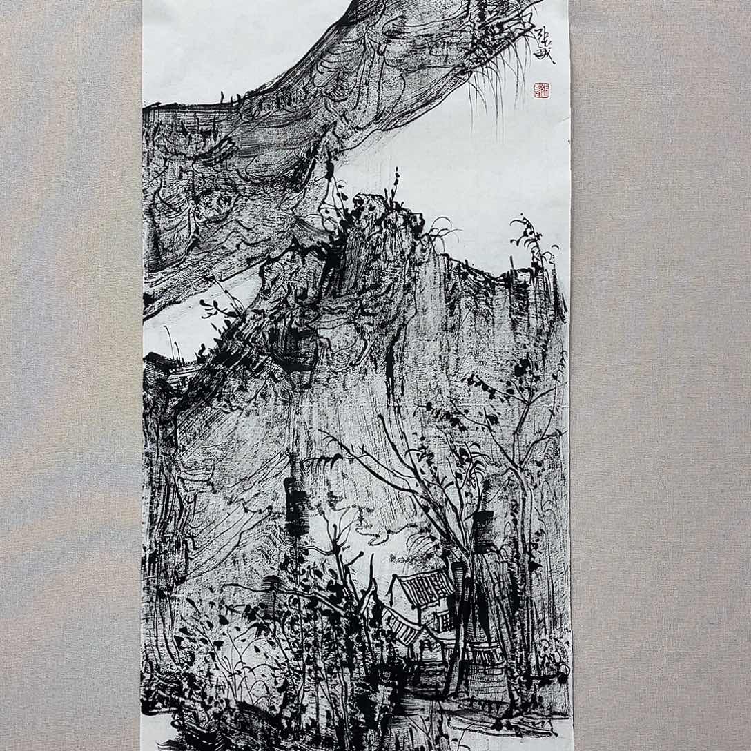 国画艺术家真人手绘