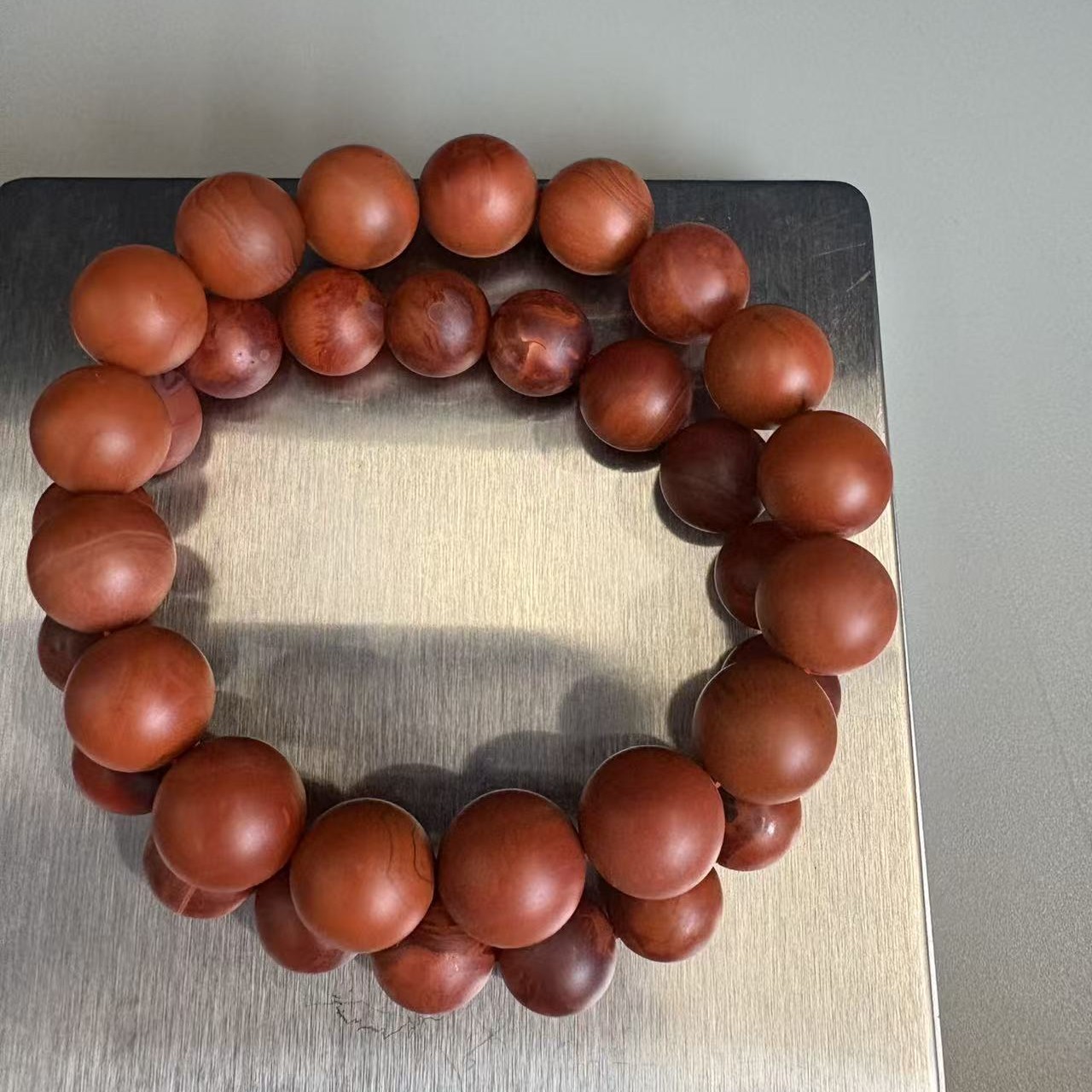 柔光福利款圆珠南红单圈手串11-12mm多样性发其一