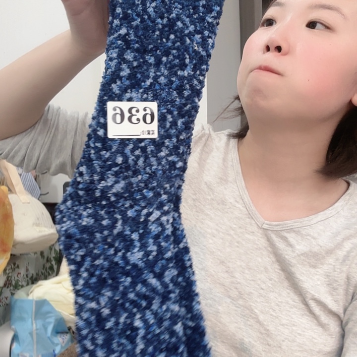 三醋酯纤维Gg 高筒蓝色袜子636