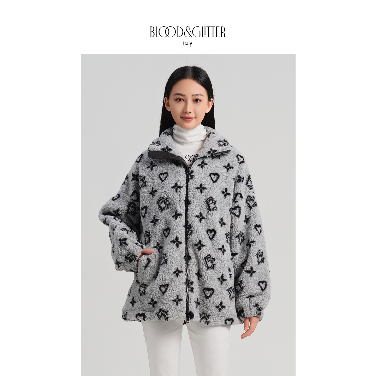 【大表姐专属】摇粒绒外套女2025冬季新款羊毛宽松翻领羊羔绒大衣