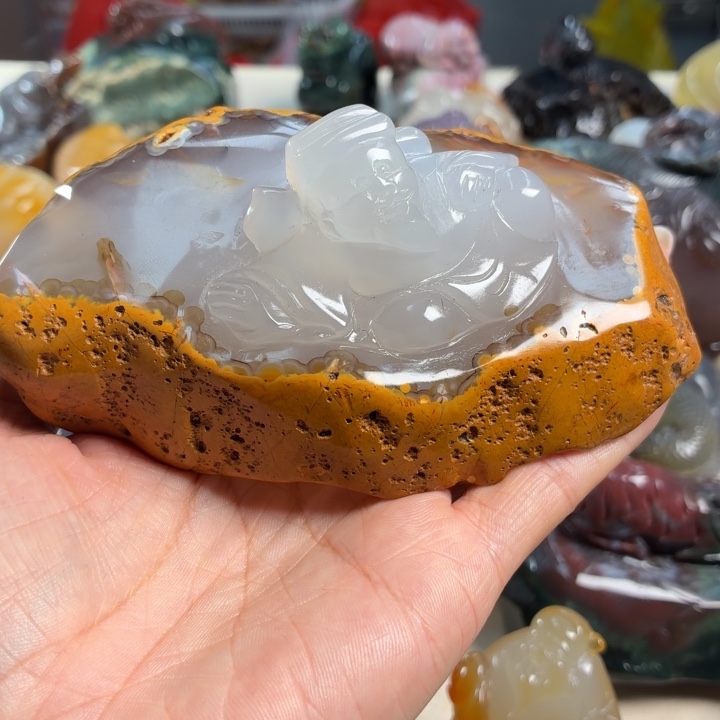 玛瑙/玉髓未镶嵌吊坠(不含链)