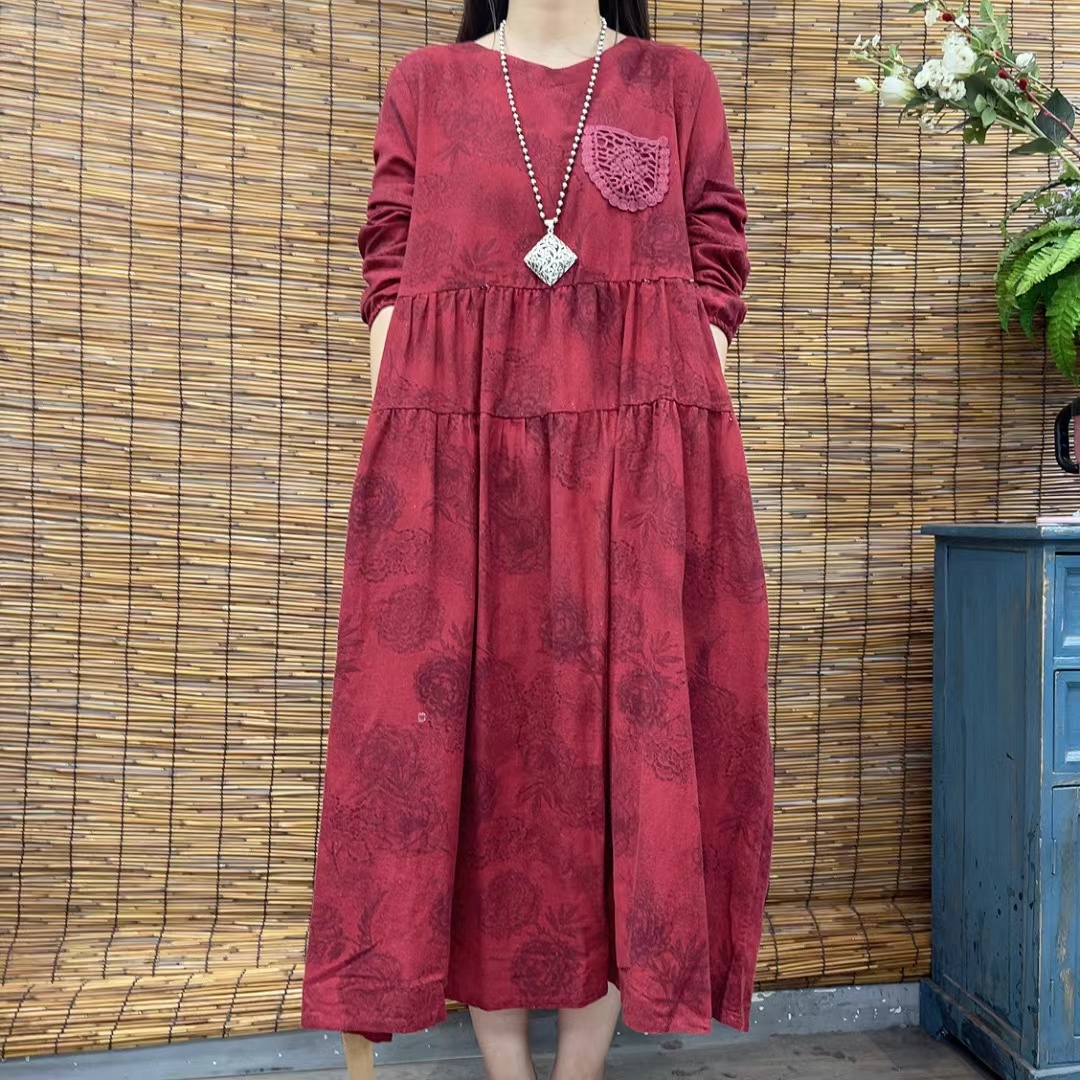 5773新款秋季洋气时尚减龄气质优雅连衣裙QZ