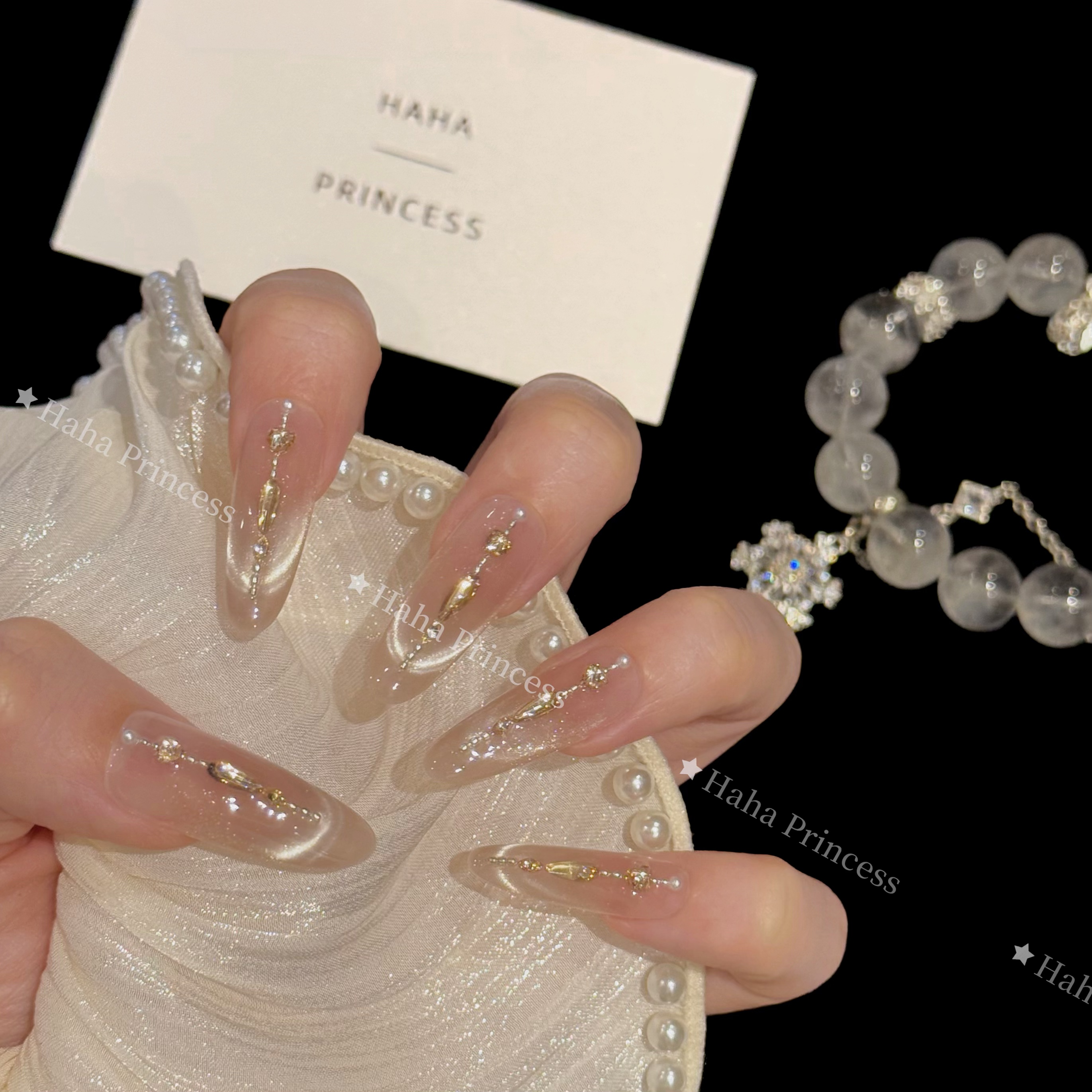 【星辰女神】Haha princess纯手工穿戴甲10片-可重复佩戴-送工具包