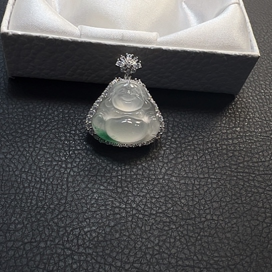 石英质玉银S925镶嵌颈饰