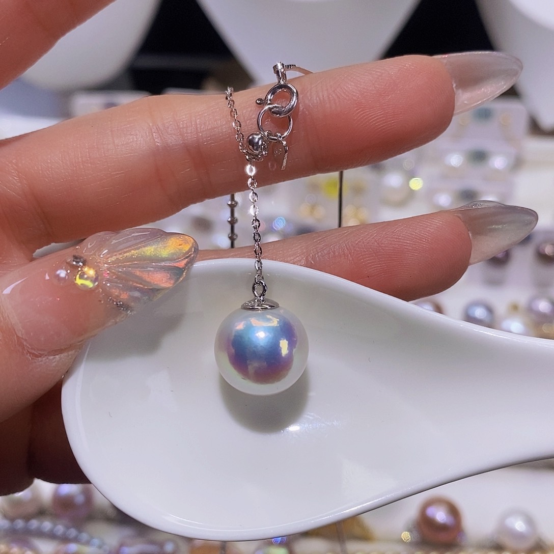 淡水珍珠颈饰银S925镶嵌一**好