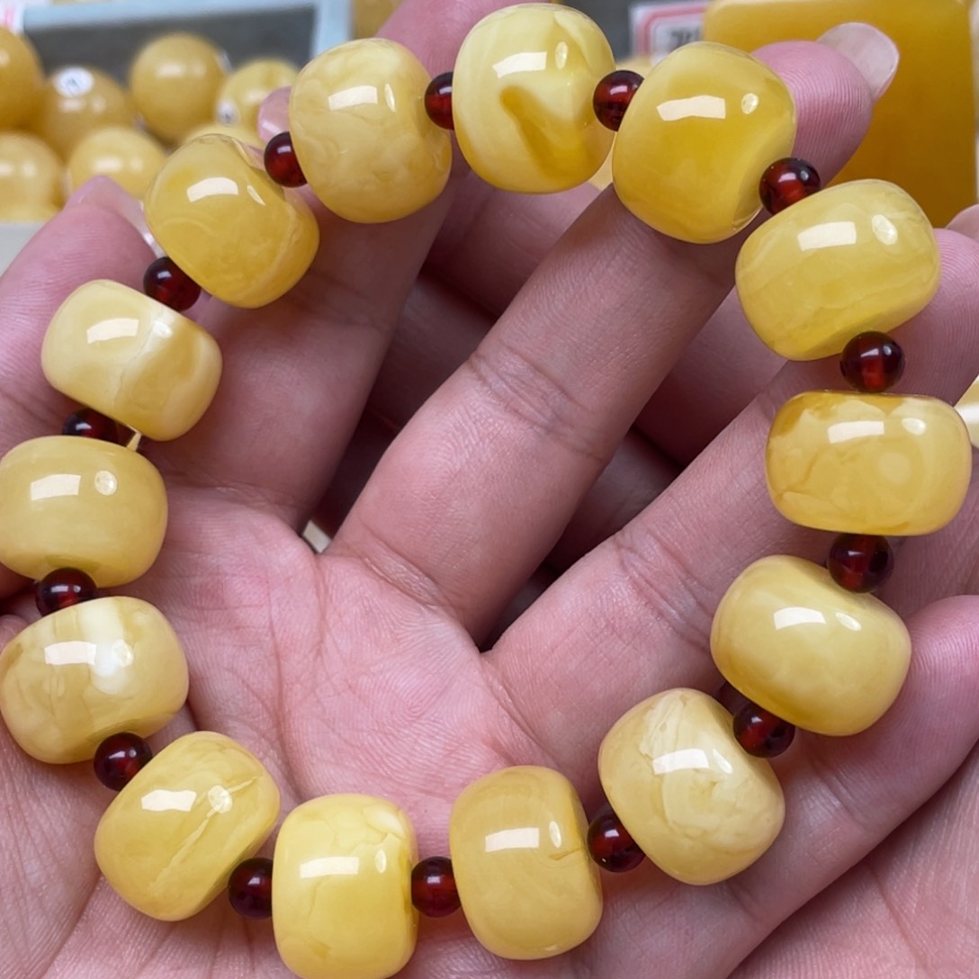 蜜蜡裸石未镶嵌蜜蜡手串17