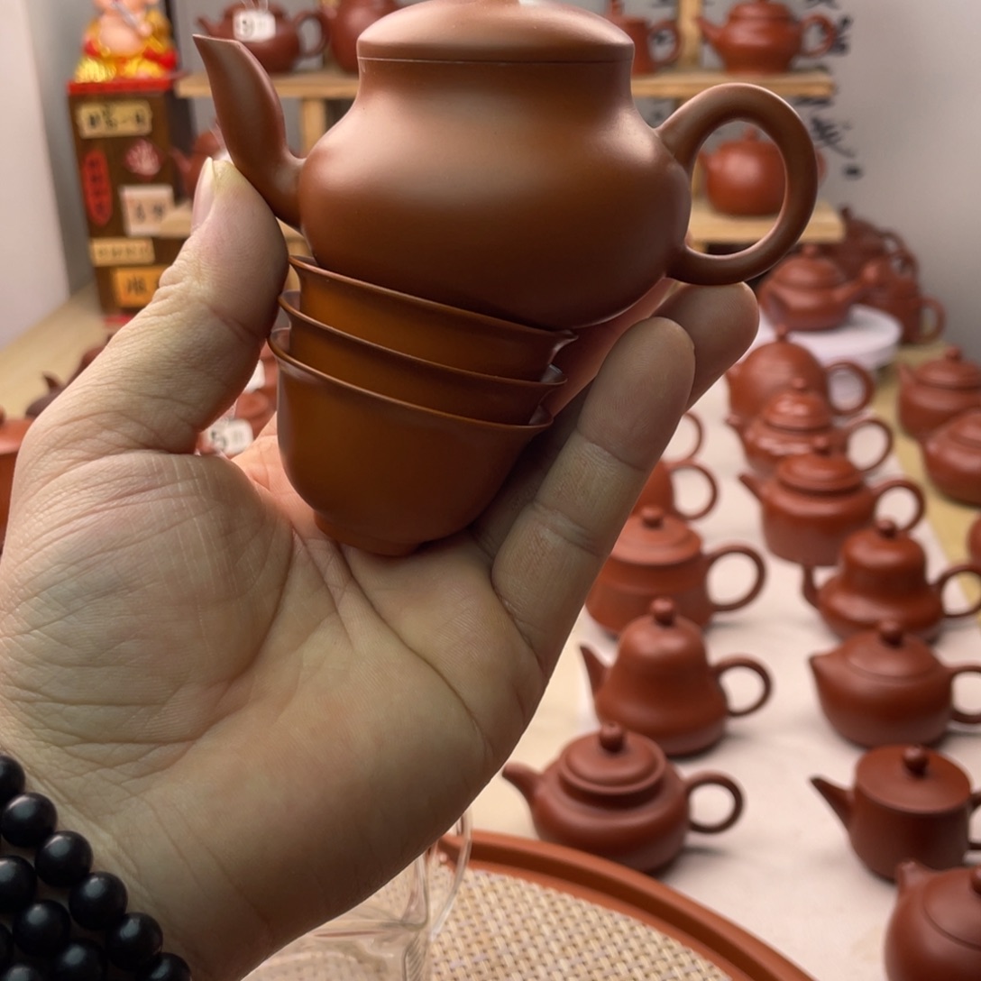 紫砂茶壶君德80毫升加三杯25毫升