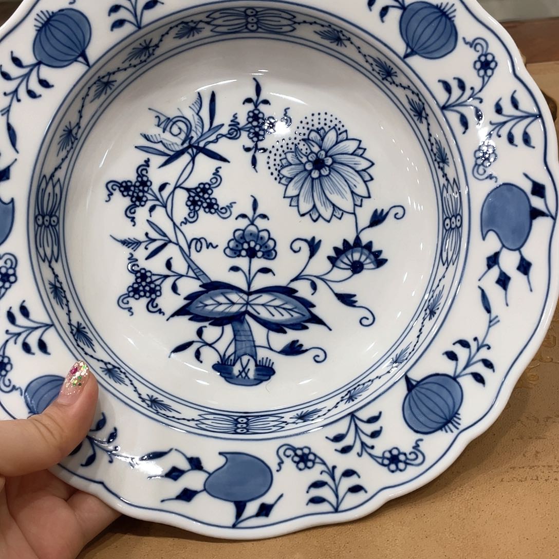 瓷片中古四杠深盘