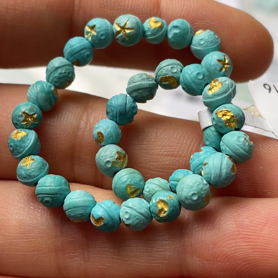 绿松石珠宝半成品未镶嵌