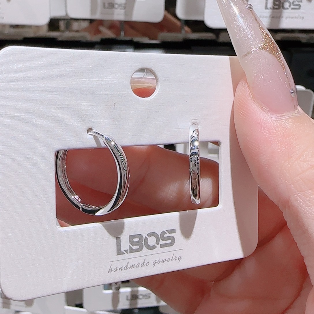 锆石铜合金925银耳环