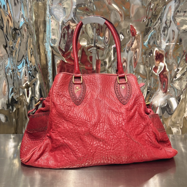 95新 FENDI/芬迪 红色 牛皮 单肩