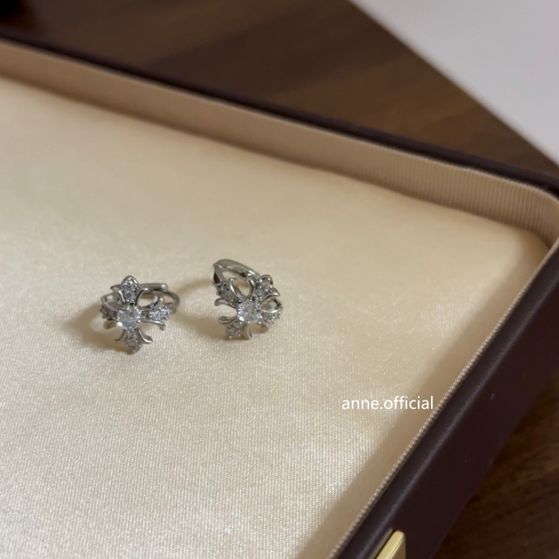 铜合金耳饰 光影流转朋克风鸢尾花耳扣【R522】